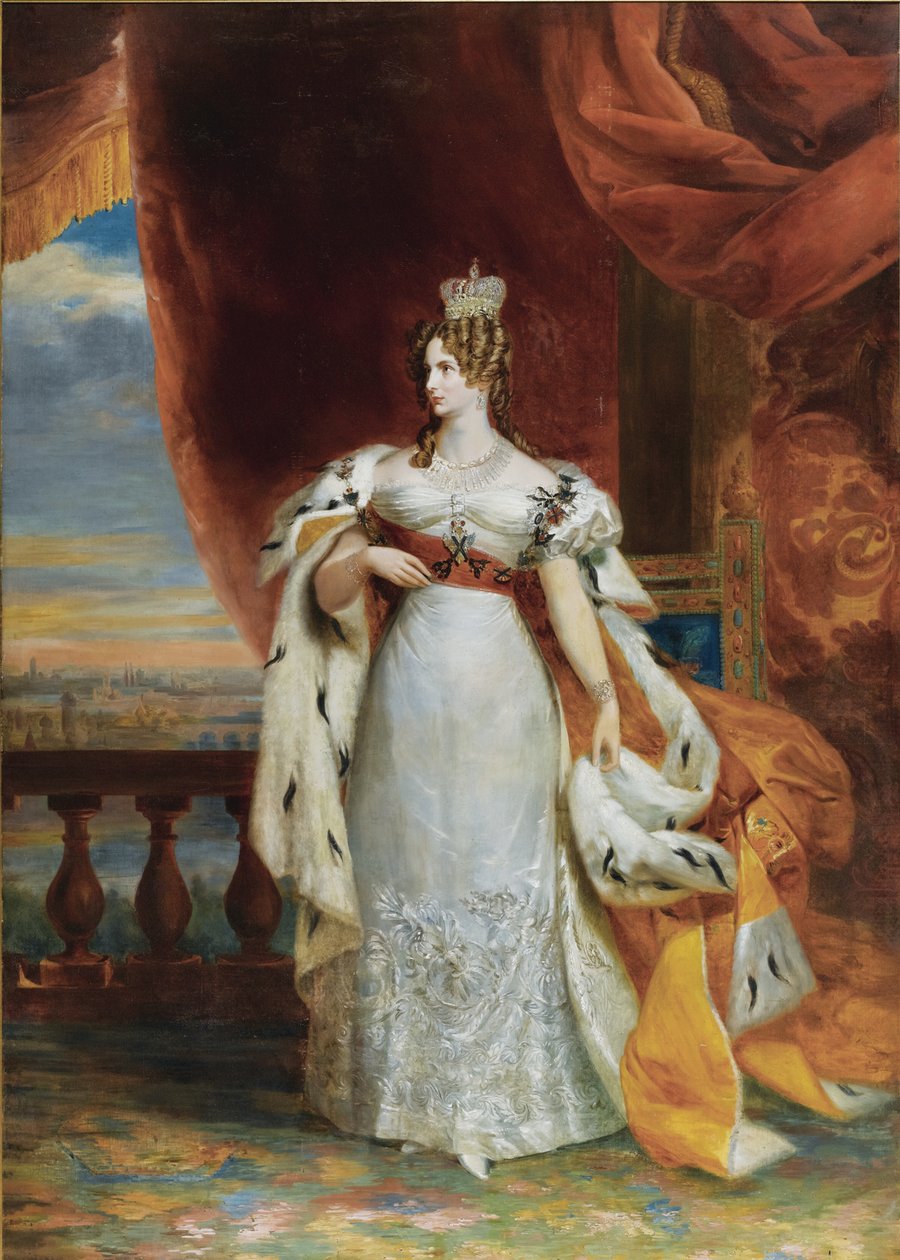 Portrét císařovny Alexandry Fjodorovny Charlotty Pruské, císařů Mikuláše I. manželka 1798-18 od George Dawe