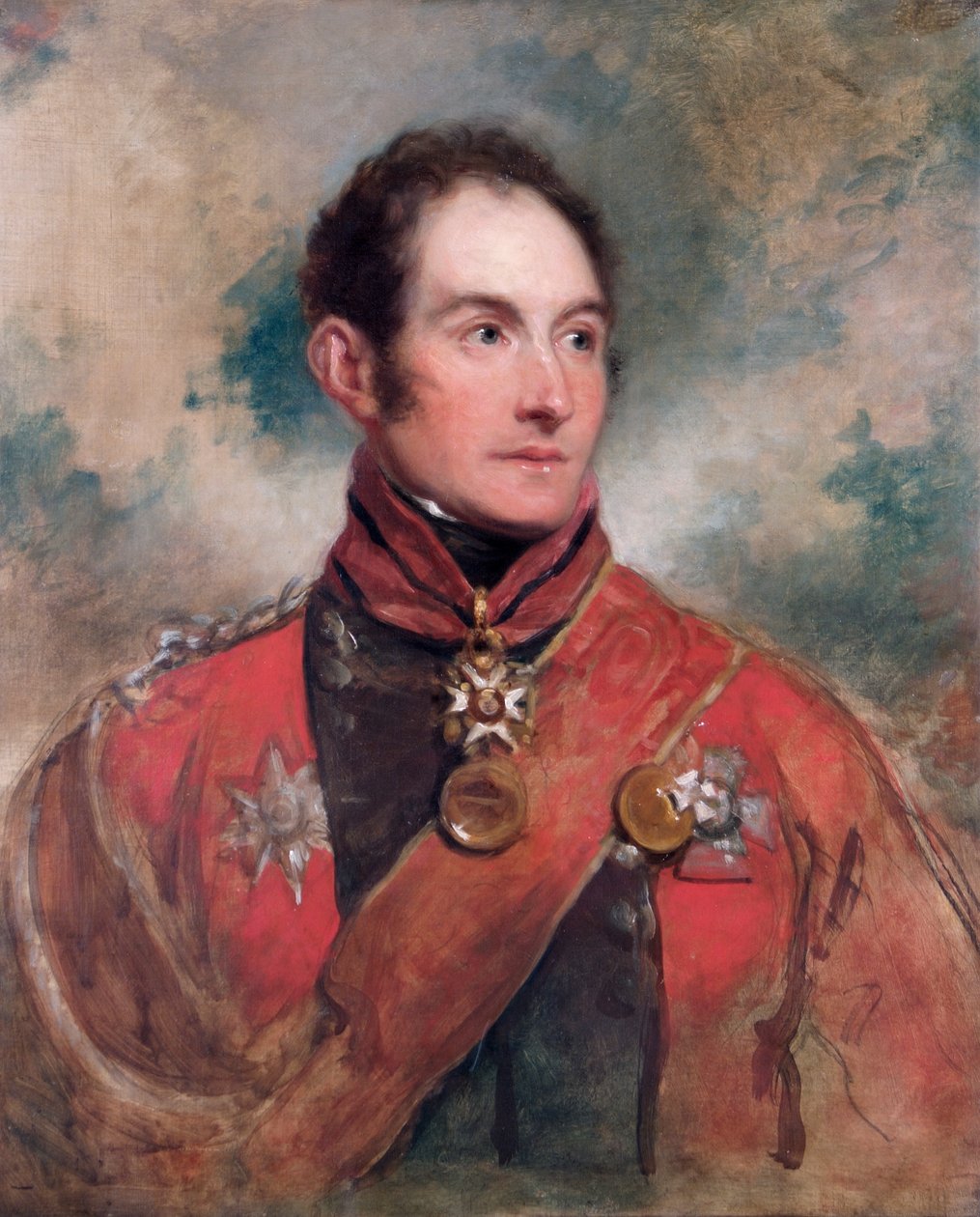 Portrét generálporučíka Sir Edward Barnes, britský voják, 1818 od George Dawe