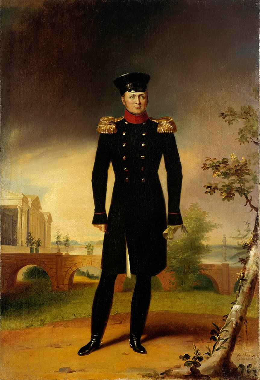 Portrét ruského cara Alexandra I. (1777-1825) (Velikého) v důstojnickém kostýmu od George Dawe (1781-1829) Petrohrad. Muzeum Ermitáž od George Dawe