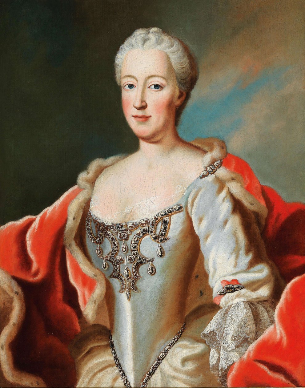 Vévodkyně Maria Anna Josepha Bavorská 1734-1776, markraběnka Baden-Baden. od George Desmarées