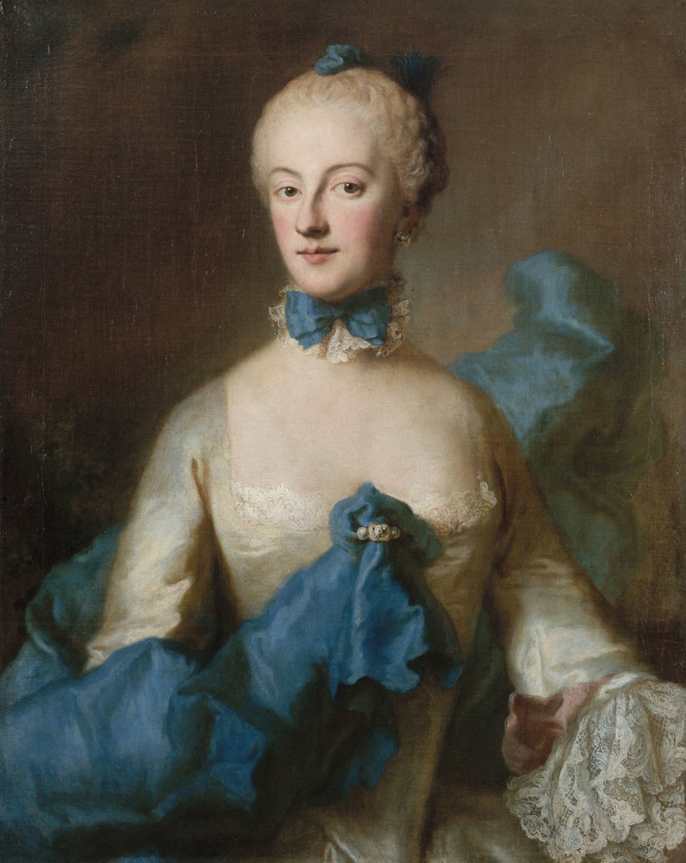 Vévodkyně Maria Anna Josepha Bavorská 1734-1776, markraběnka Baden-Baden, kolem roku 1750. od George Desmarées
