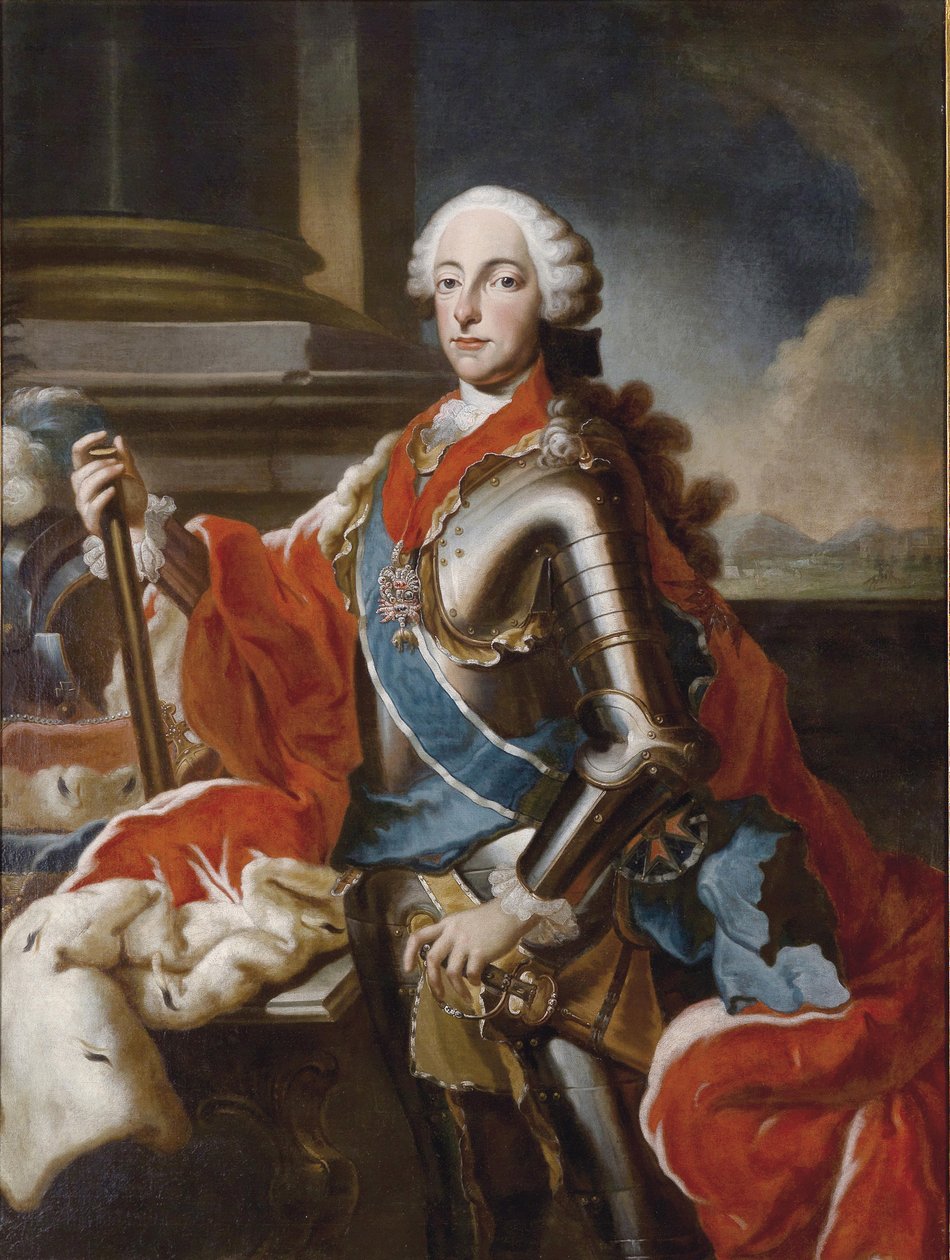 Portrét Maxmiliána III. Josefa 1727-1777, bavorského kurfiřta, polovina 18. stol. od George Desmarées