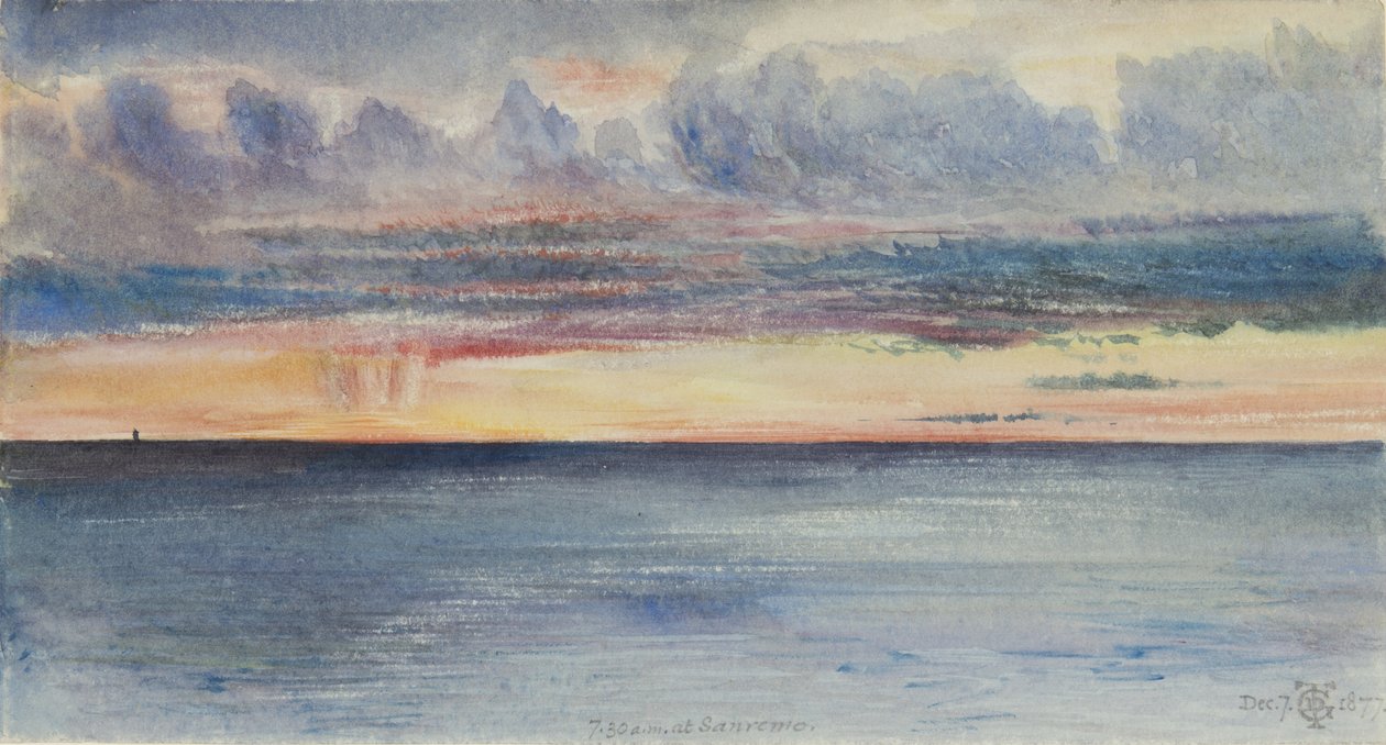 San Remo: východ slunce, 7:30, 7. prosince 1877 od George Douglas Tinling