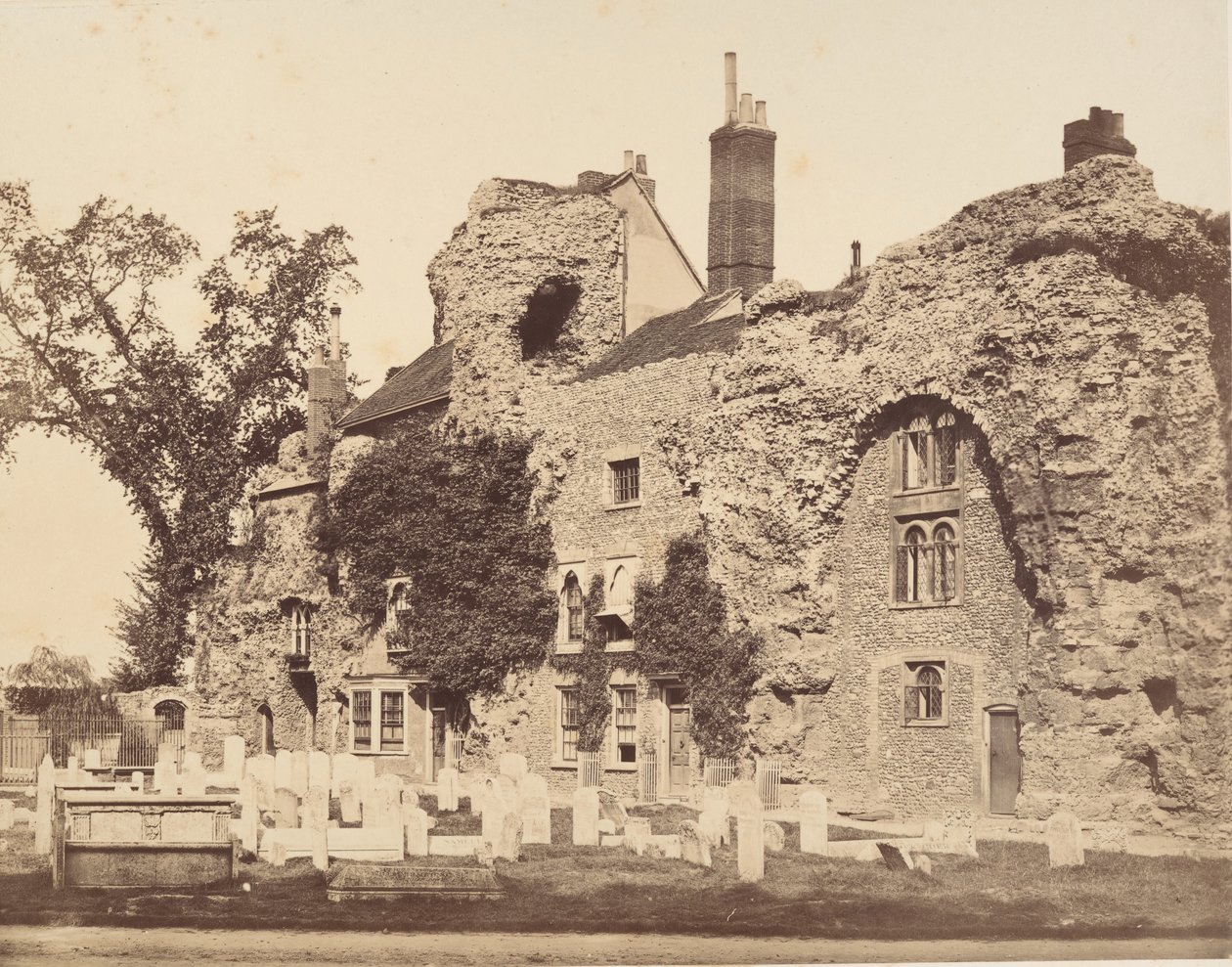 Pozůstatky kostela Abbey, Bury St. Edmunds, 1857. od George Downes