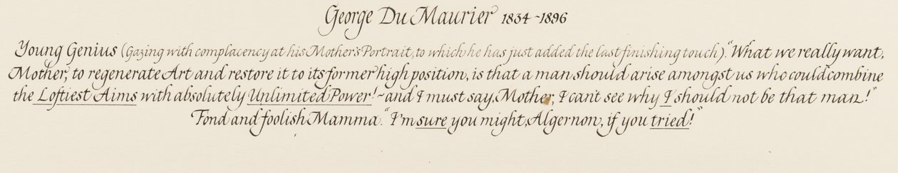 Algernon, mladý génius a jeho milá a pošetilá máma, 1879 od George du Maurier