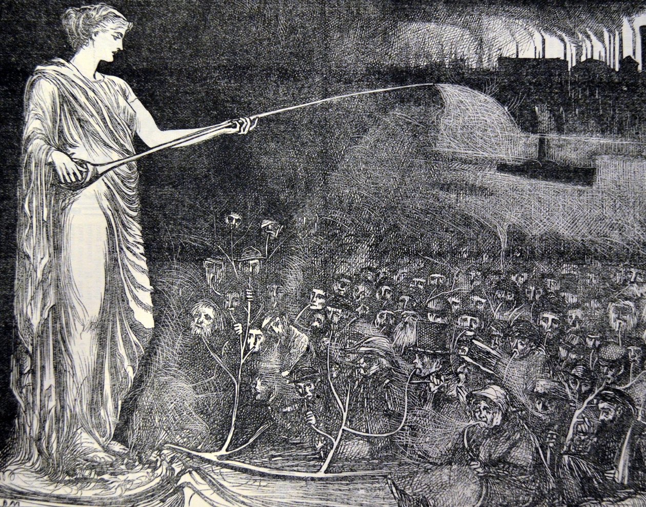 Tabák vnímán jako útěcha pro chudé, 1869 od George du Maurier