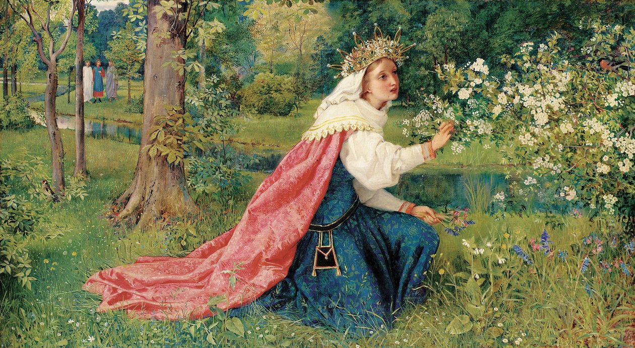 Matilda - Dante, Očistec, Canto 28, 1859 od George Dunlop Leslie