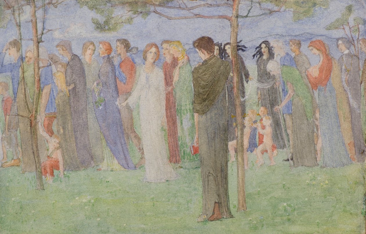 Procesí, kolem roku 1898 (akvarel) od George Dutch Davidson