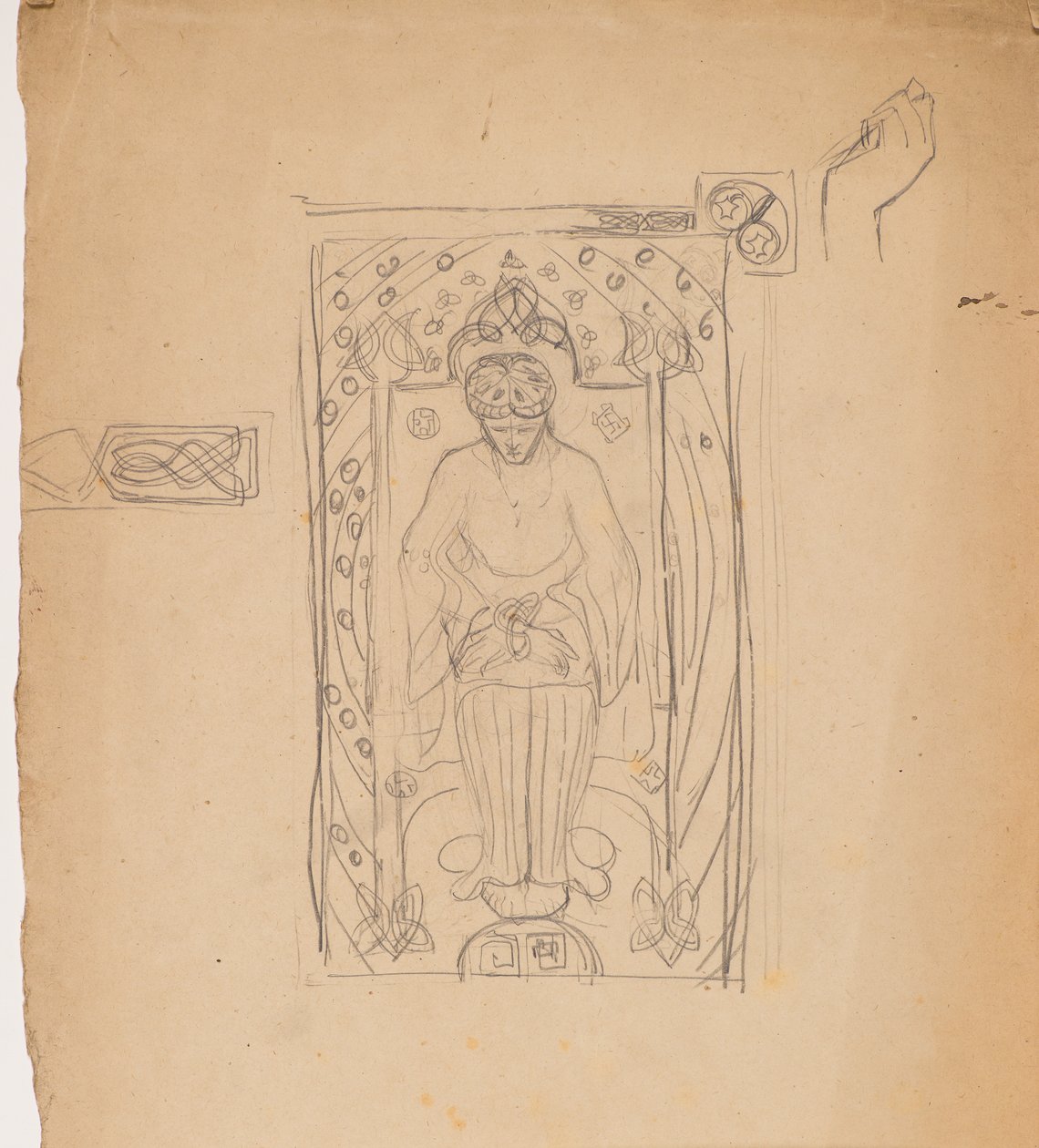 Studie [Postava sedící v oblouku] od George Dutch Davidson