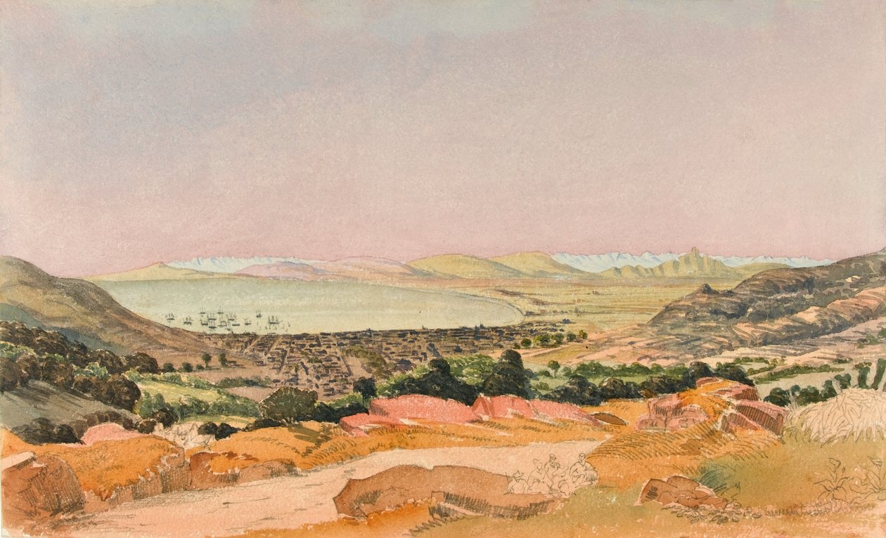 Kapské Město, cca 1862 (akvarel) od George E.L.S. Sanford
