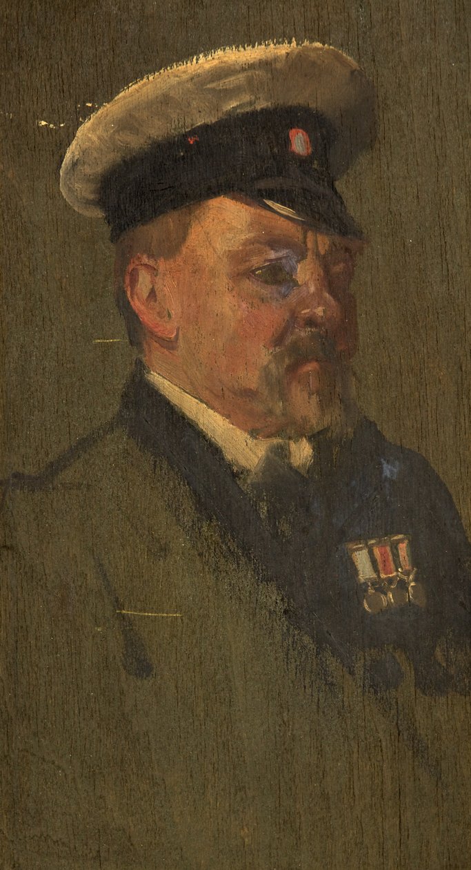 Portrét H. Longa, R.N., c. 1920 (olej na panelu) od George Edmund Butler