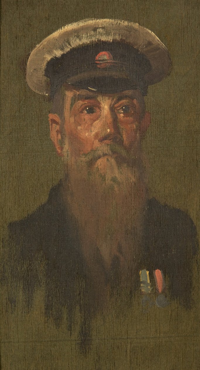 Portrét J. Brookse, 6. dragouni, c. 1920 (olej na panelu) od George Edmund Butler
