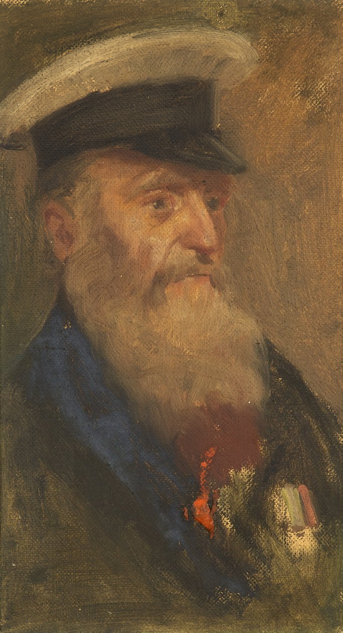 Portrét W. Barnese, 97th, c. 1920 (olej na panelu) od George Edmund Butler