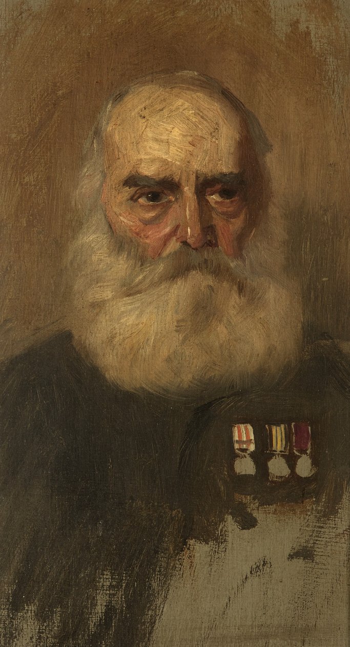 Portrét W. Putticka, R. Bgde, c. 1920 (olej na panelu) od George Edmund Butler