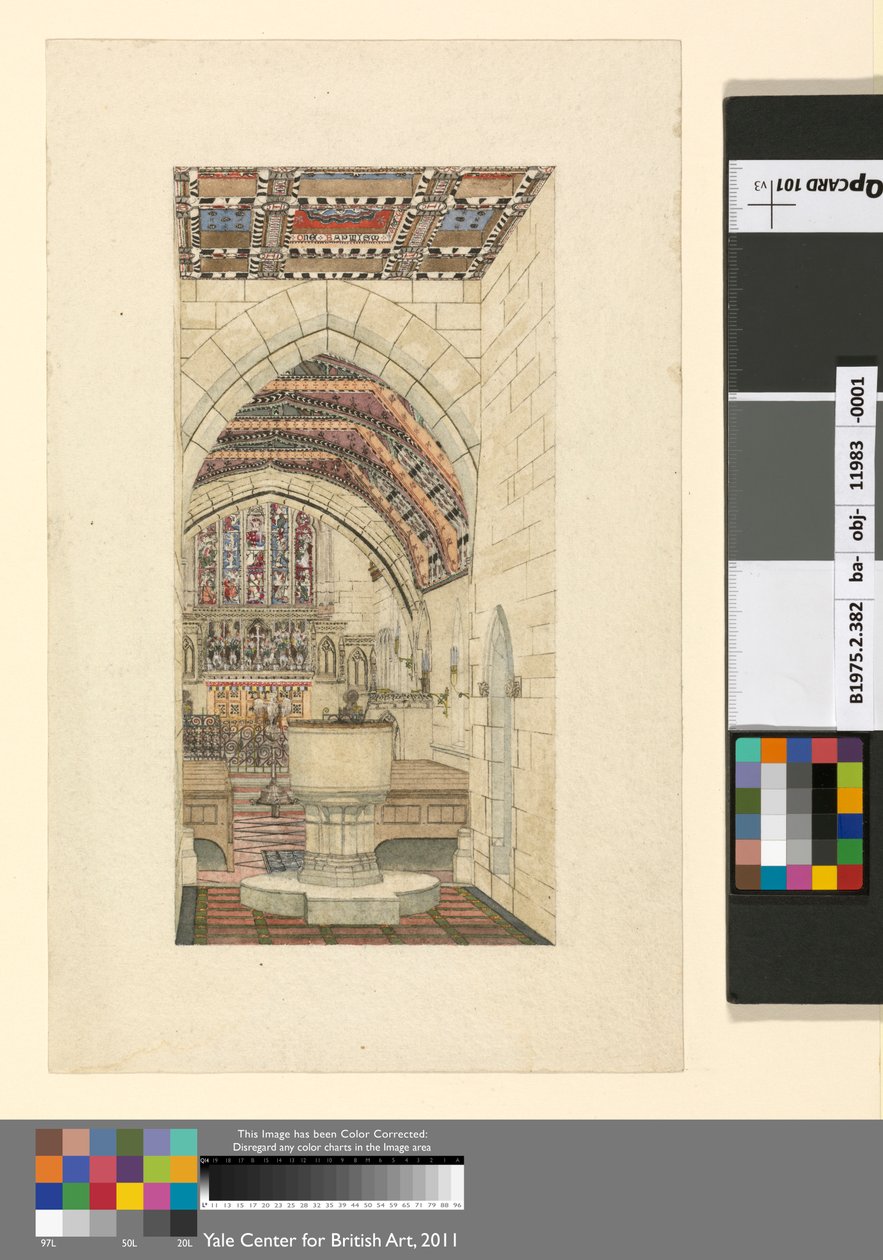 Design pro polychromatickou výzdobu kostela od George Edmund Street