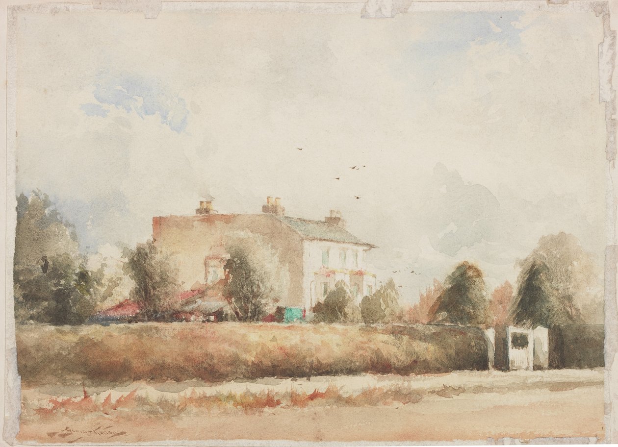 Předměstský dům (tužka a akvarel na papíře) od George Edward Horton