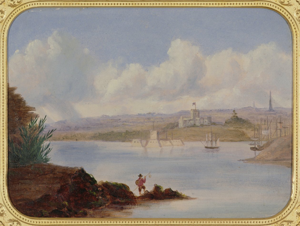 Government House a Pinch Gut Island, Sydney Harbour, 19. století od George Edward Peacock