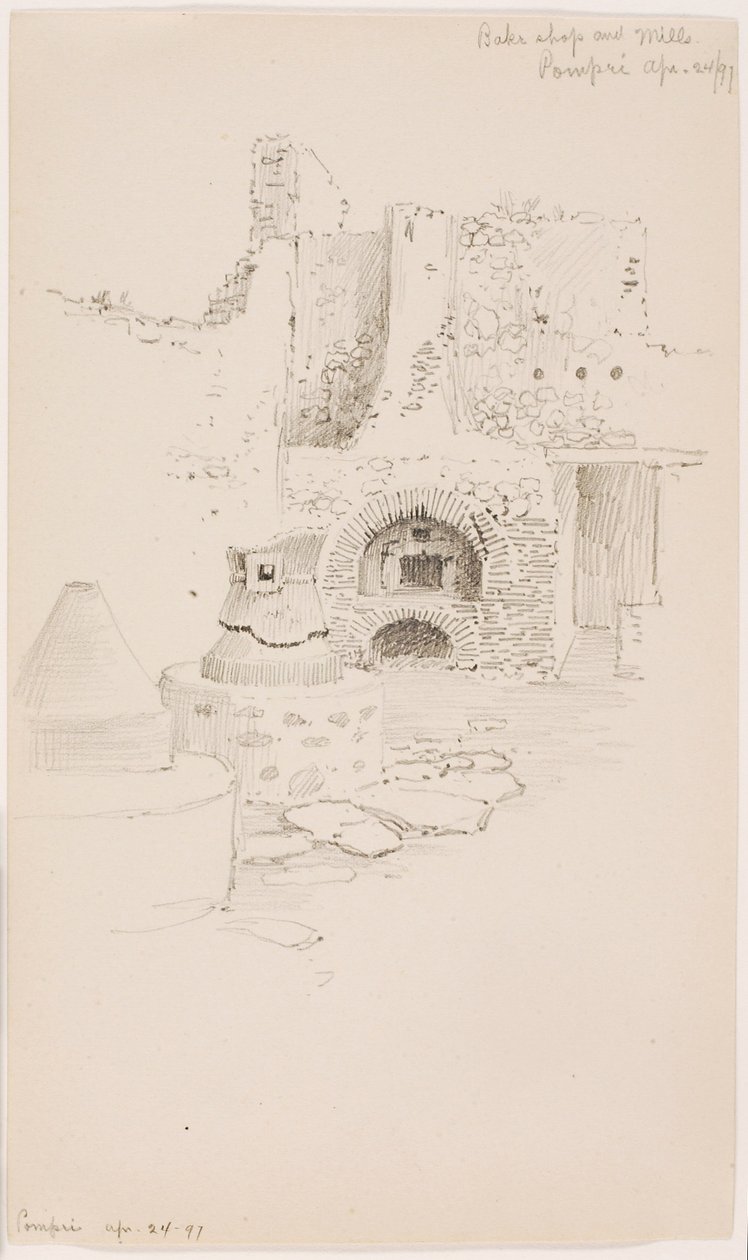 Pekárna a mlýny, Pompeje od George Elbert Burr