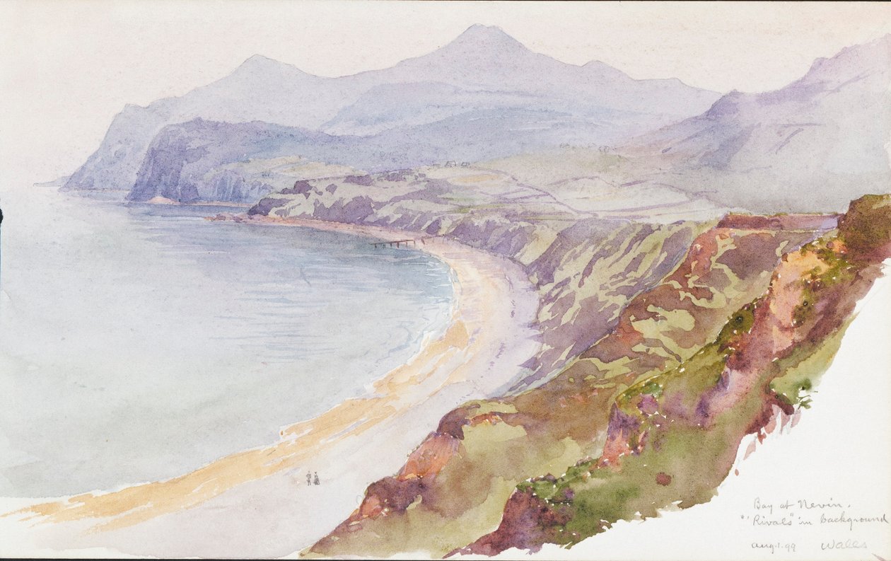 Zátoka u Nevinu, Wales od George Elbert Burr