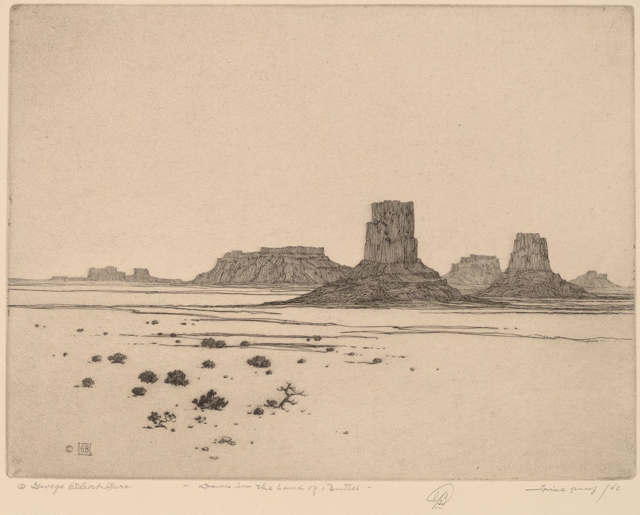 Úsvit v zemi Buttes od George Elbert Burr
