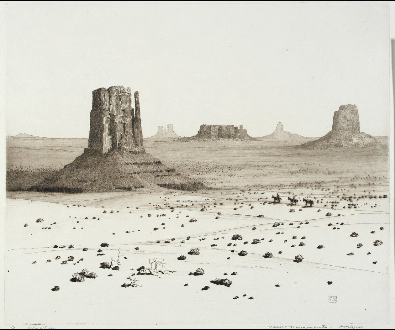 Pouštní monumenty, Arizona od George Elbert Burr