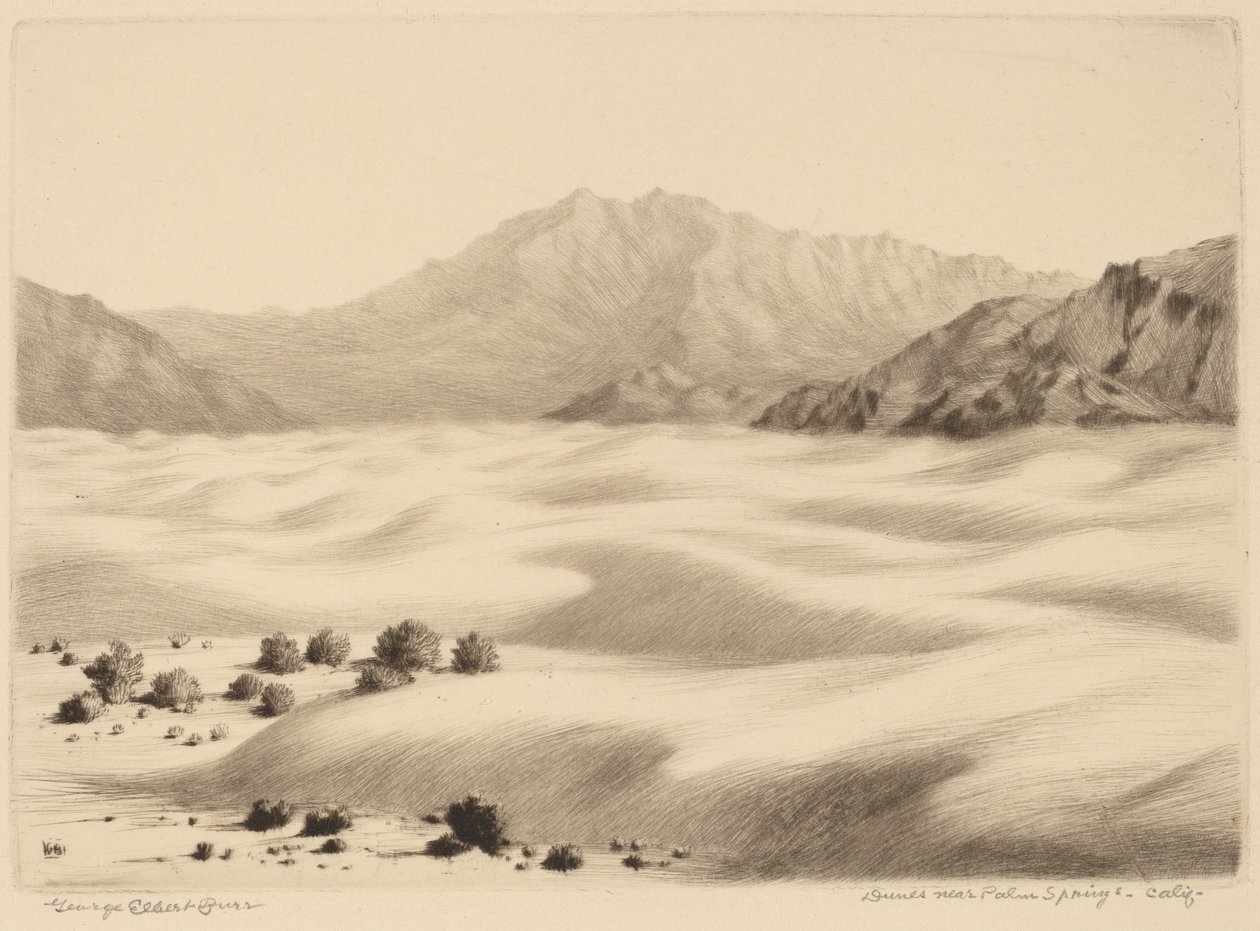 Duny poblíž Palm Springs, Kalifornie (č. 2) od George Elbert Burr