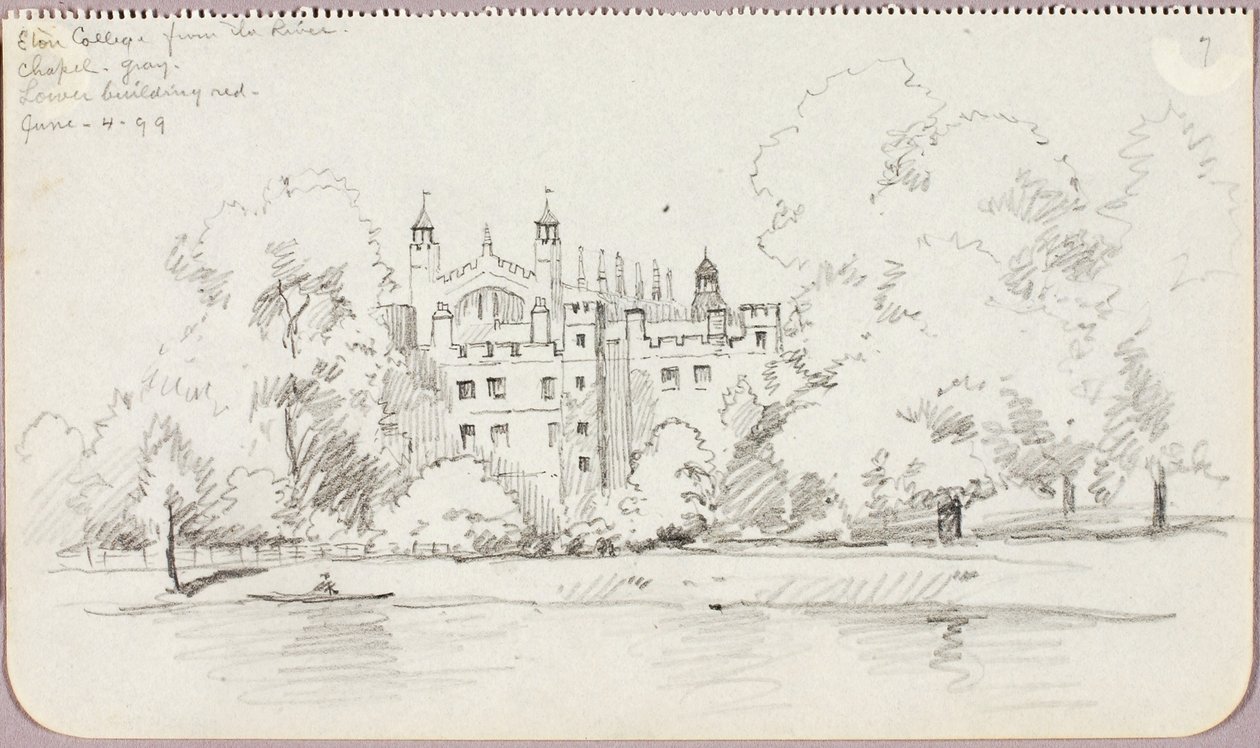 Eton College od řeky od George Elbert Burr