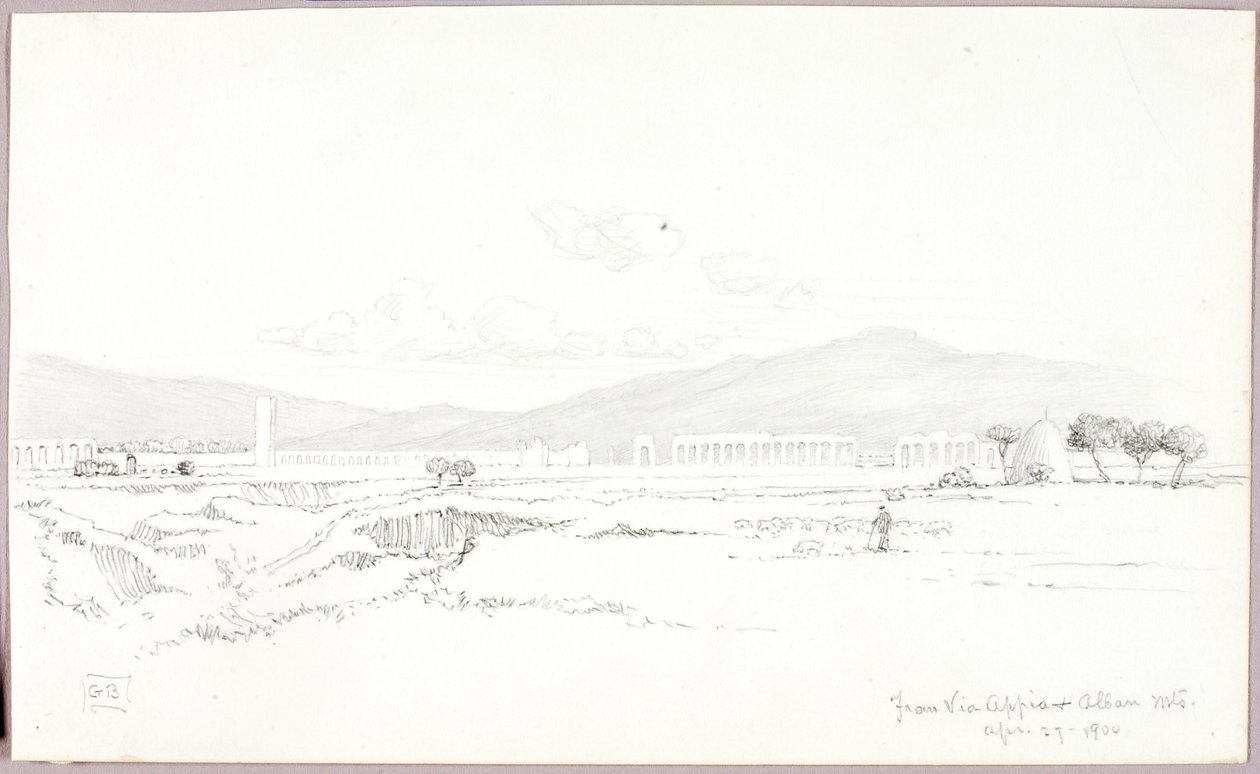 Z Via Appia a pohoří Alban od George Elbert Burr