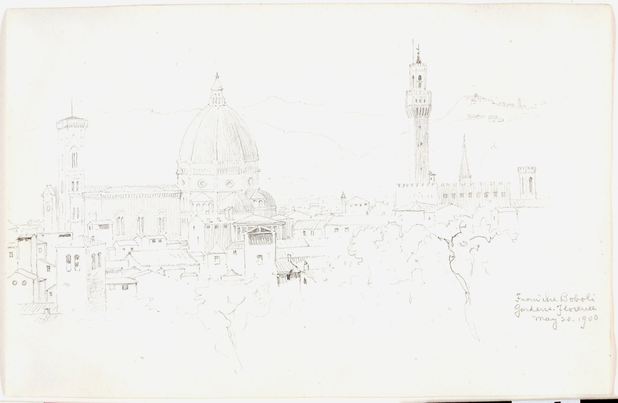 Ze zahrad Boboli, Florencie od George Elbert Burr
