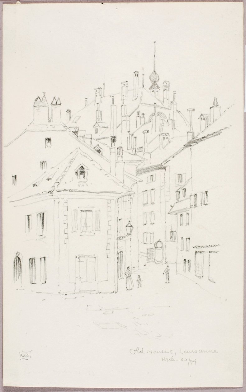 Staré domy, Lausanne od George Elbert Burr