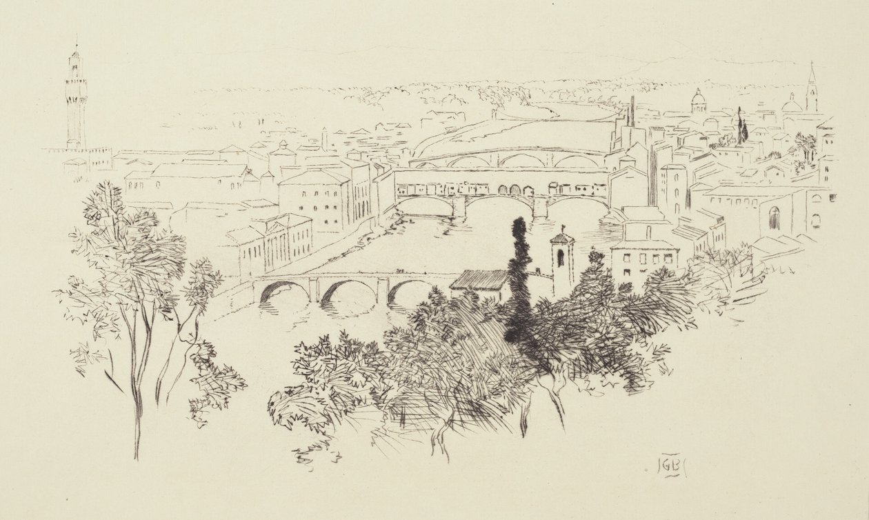 Skica Florencie od George Elbert Burr