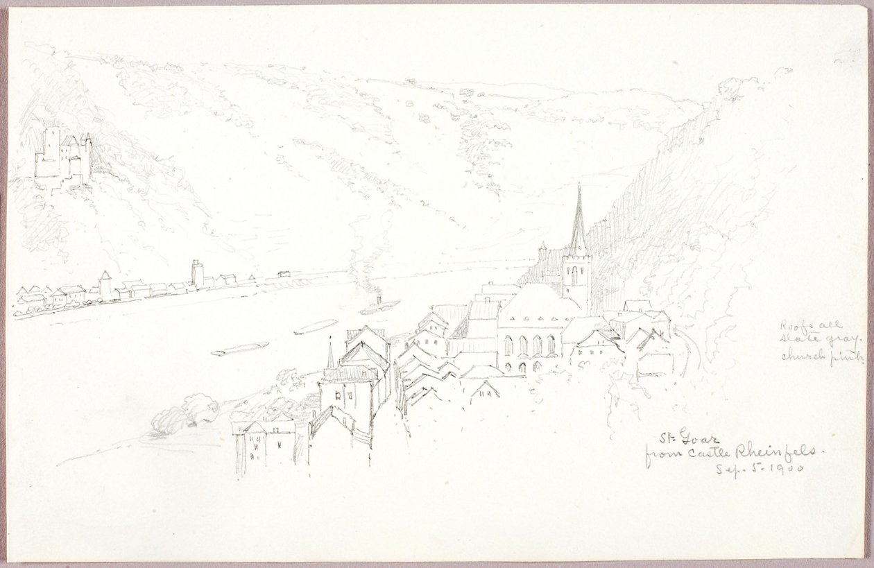 Svatý Goar ze zámku Rheinfels od George Elbert Burr