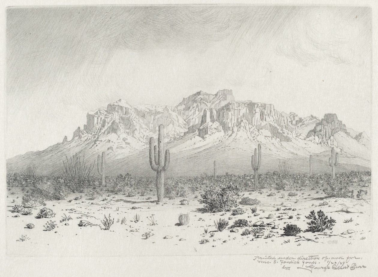 Superstition Mountain, Apache Trail, Arizona (č. 1) od George Elbert Burr
