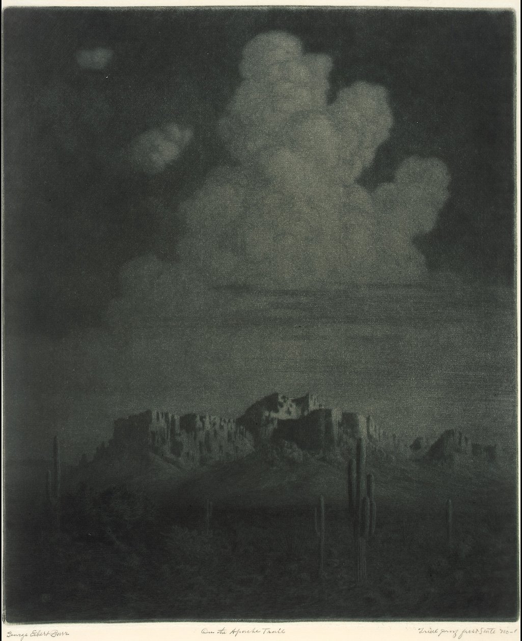 Hora Superstition, Apache Trail, Arizona, vpravo [č. 2] od George Elbert Burr