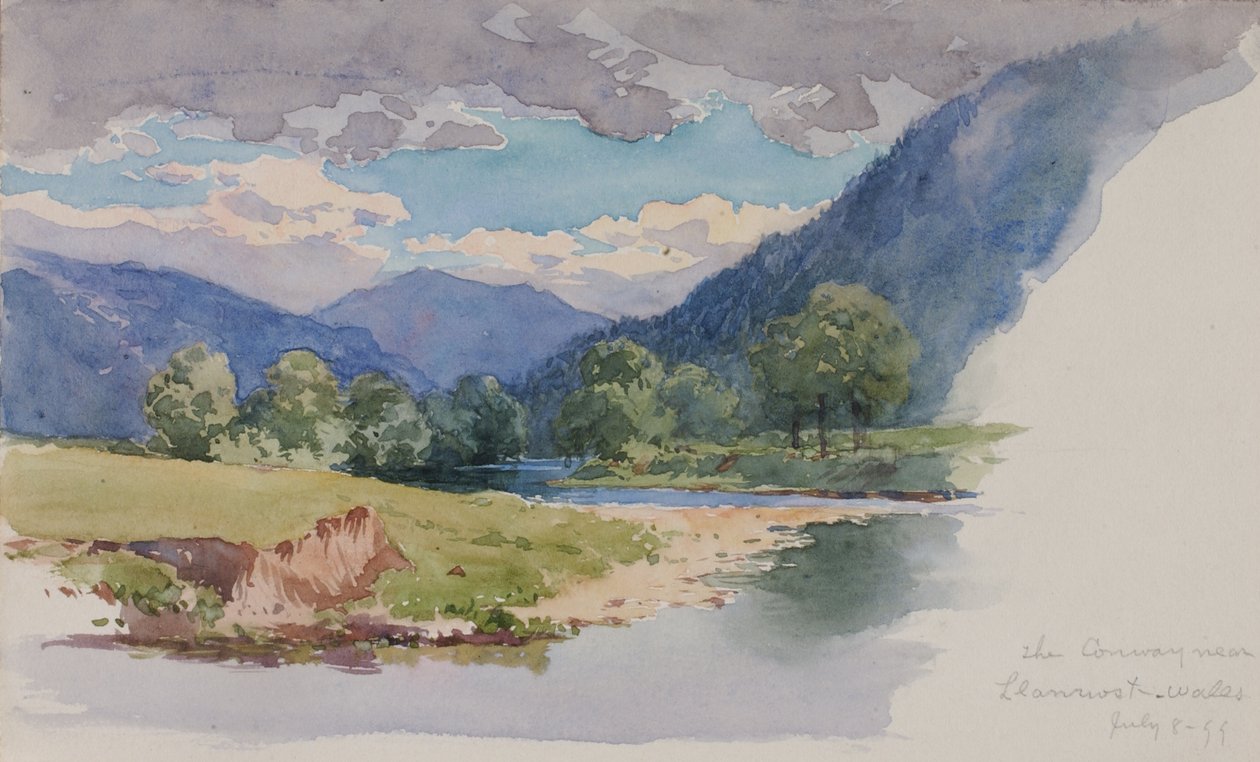 The Conway, poblíž Llanrwst, Wales, 1899. od George Elbert Burr