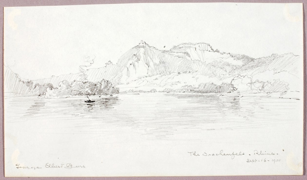 Drachenfels, Rýn od George Elbert Burr