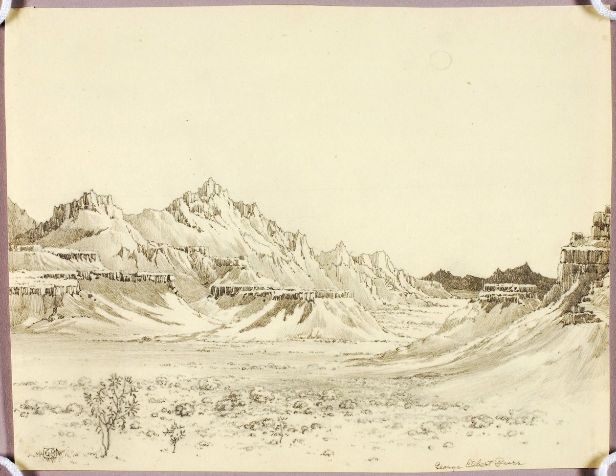 Bez názvu (přenosová kresba pro dílo „Arizona Night“) od George Elbert Burr