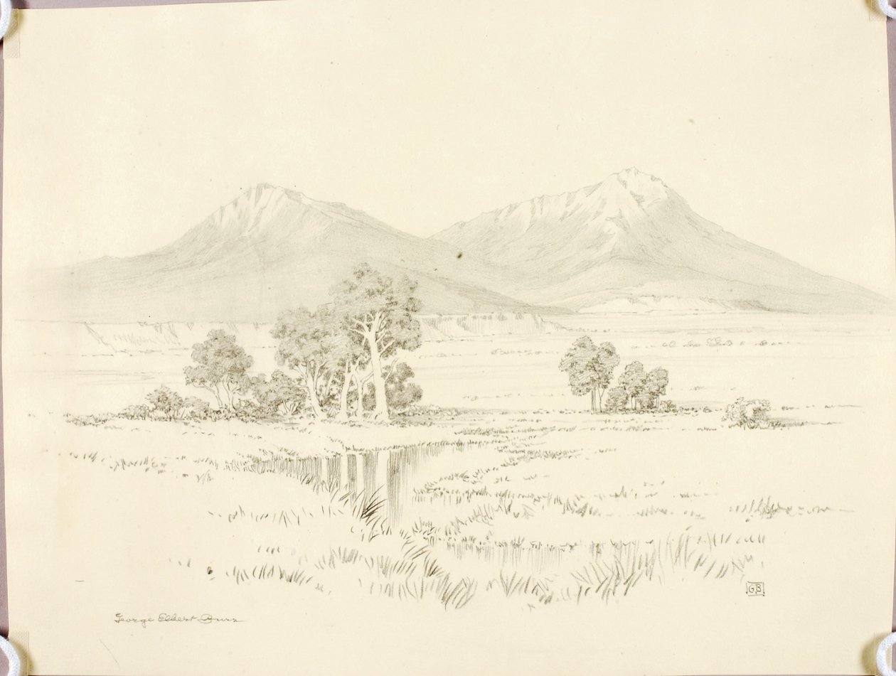 Bez názvu (převodní kresba pro Spanish Peaks [č. 2]) od George Elbert Burr