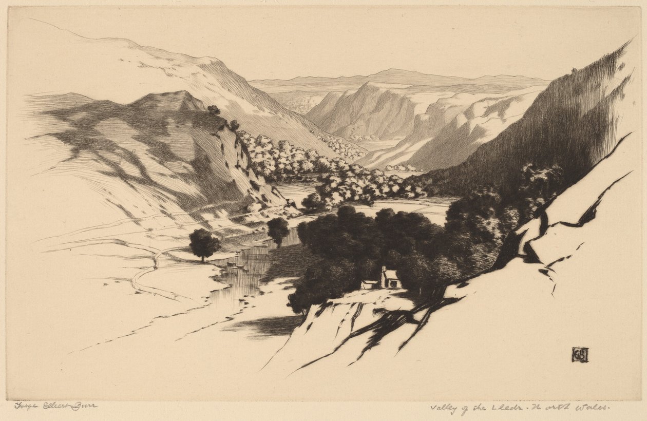 Údolí Lledr, Severní Wales (č. 1) od George Elbert Burr