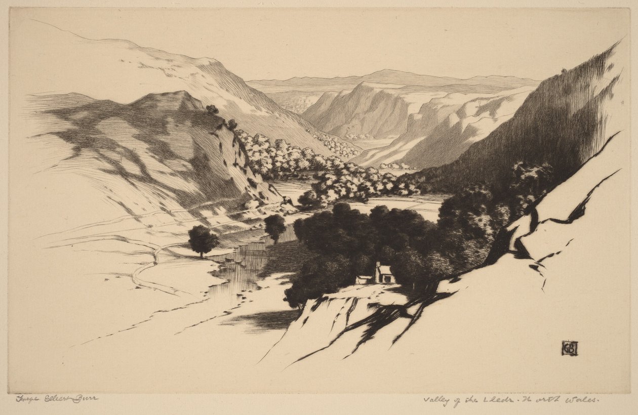 Údolí Lledru, severní Wales (č. 1) od George Elbert Burr