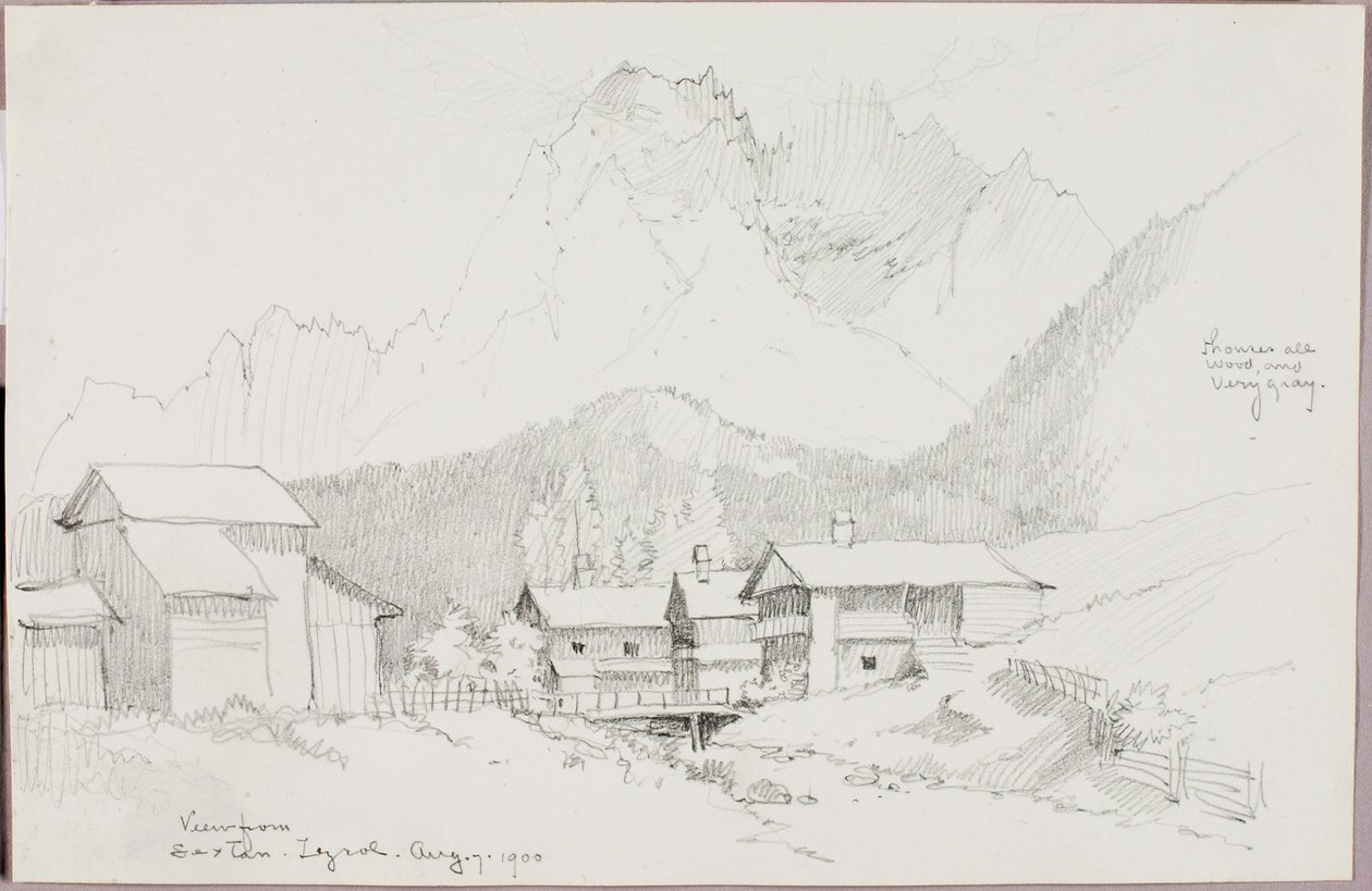 Pohled ze Sextanu, Tyrolsko od George Elbert Burr