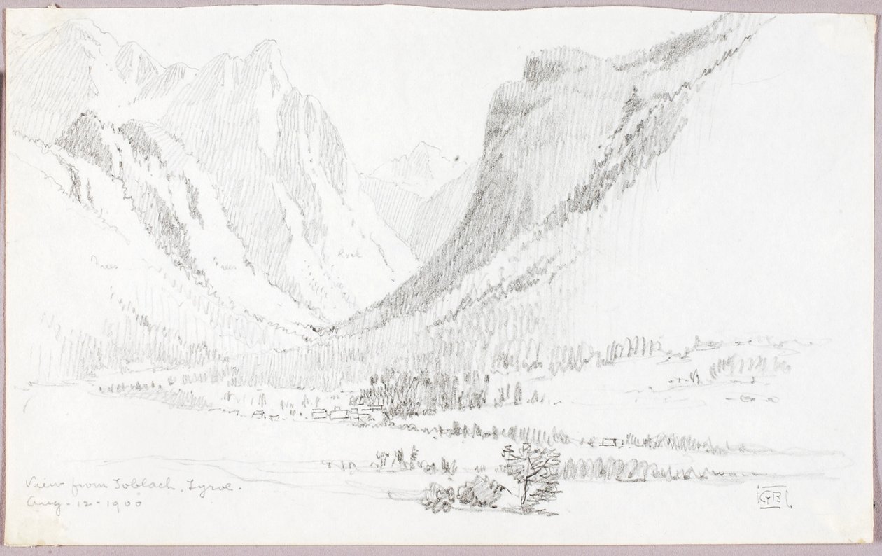 Pohled z Toblachu, Tyrolsko od George Elbert Burr