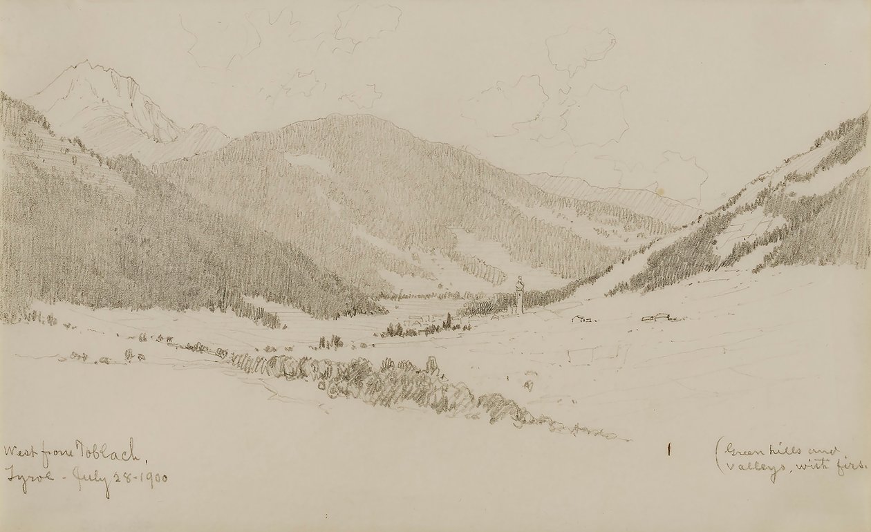 Západně od Toblachu, Tyrolsko od George Elbert Burr