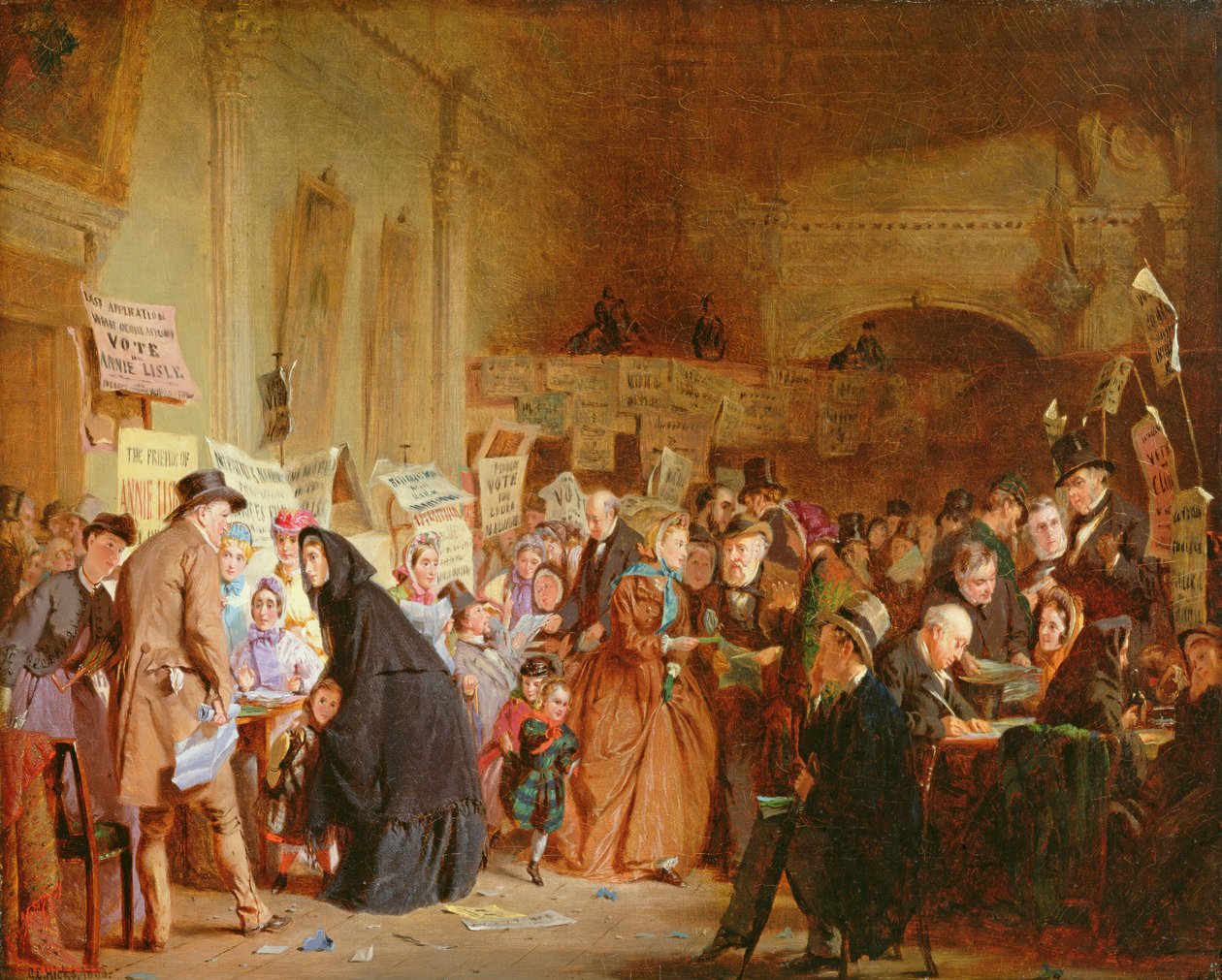 Volby sirotka v londýnské taverně, 1865 od George Elgar Hicks