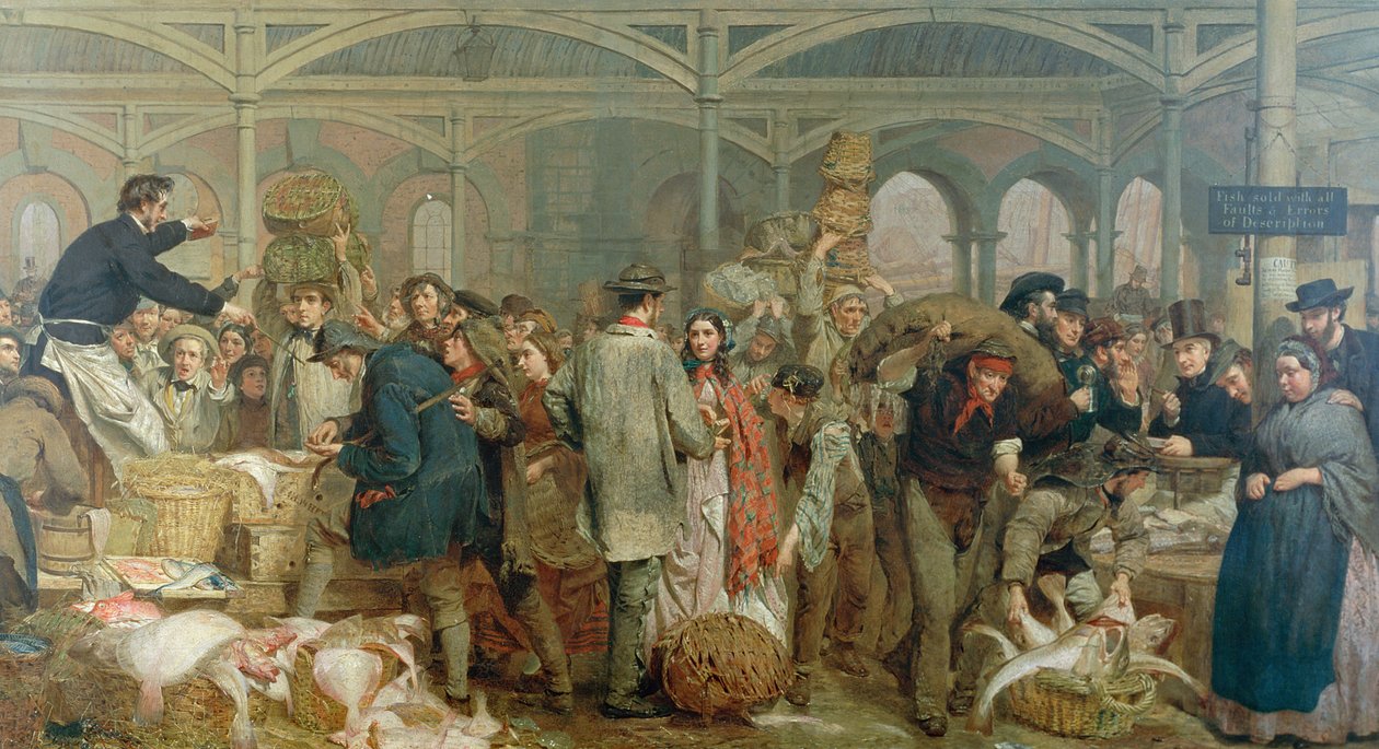 Rybí trh Billingsgate od George Elgar Hicks