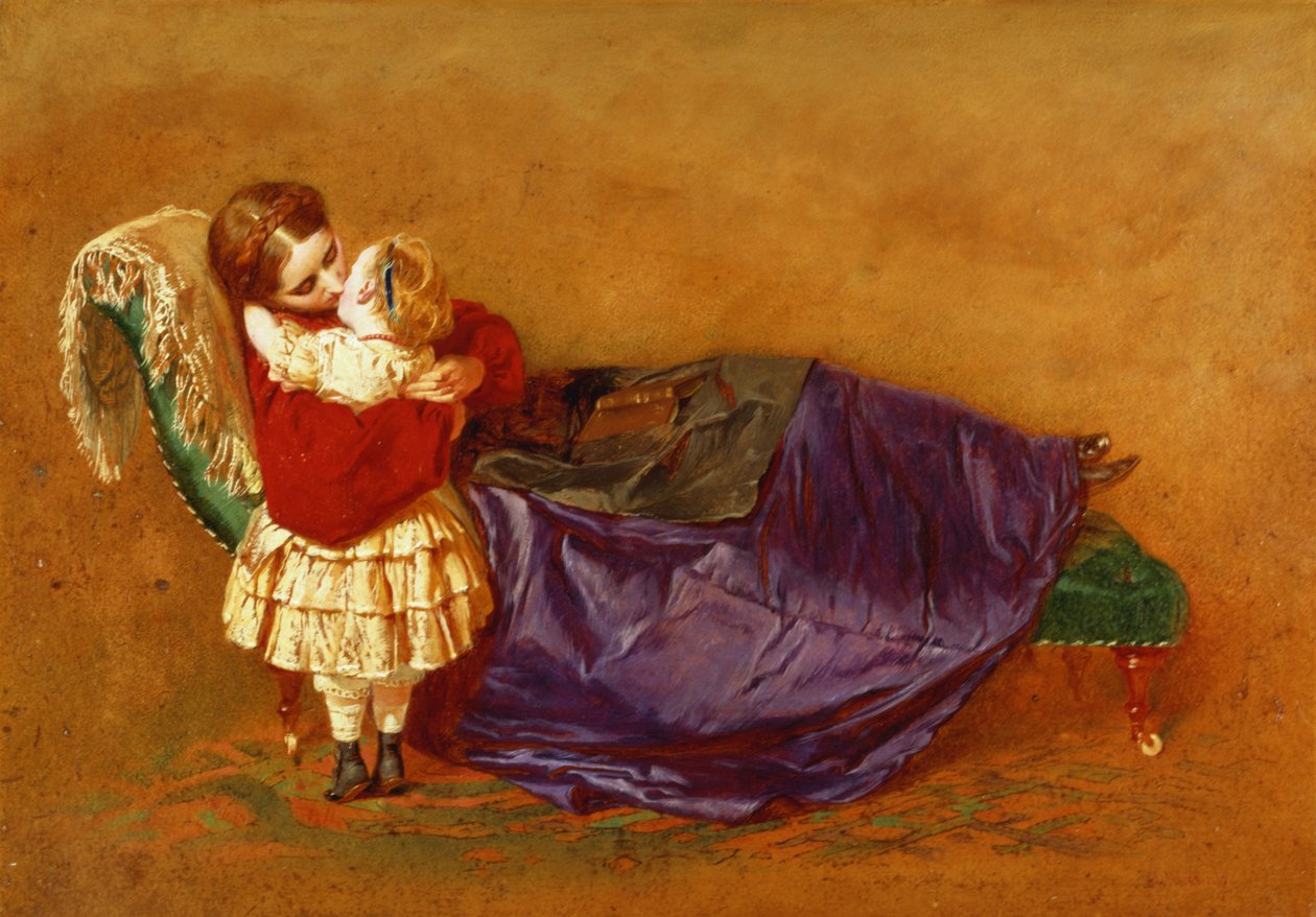 Dobrou noc, 1863 (olej na papíře) od George Elgar Hicks