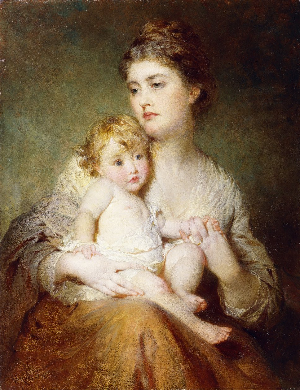 Portrét vévodkyně ze St. Albans se svým synem, 1875 od George Elgar Hicks