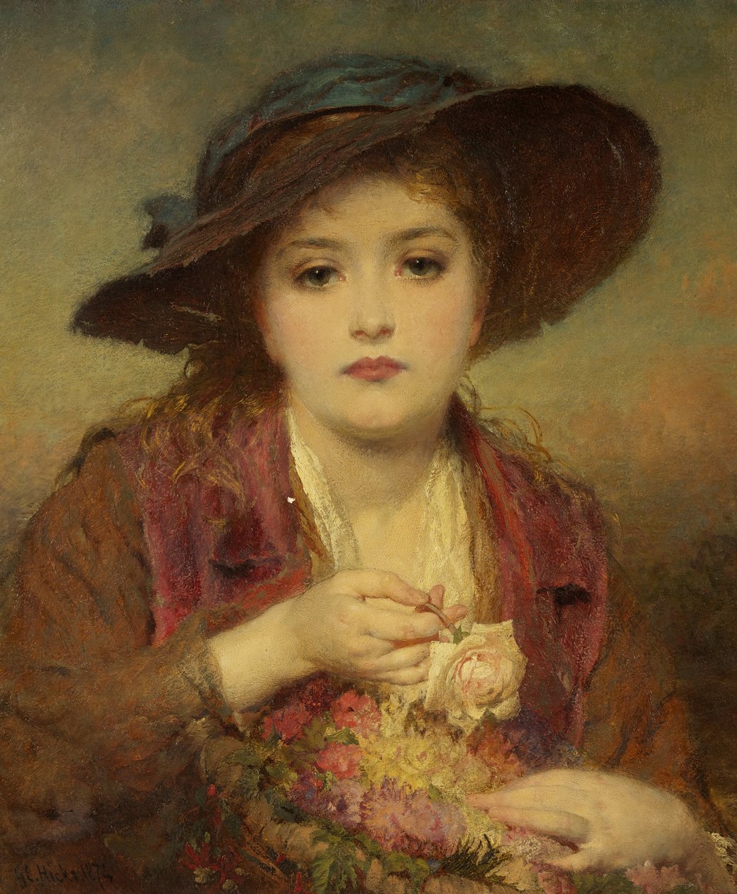 Květinářka od George Elgar Hicks