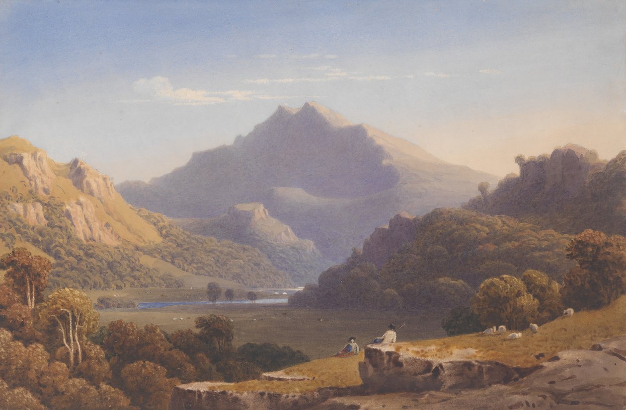 Snowdon z Llyn Nantlle, Severní Wales, 1832. od George Fennel Robson