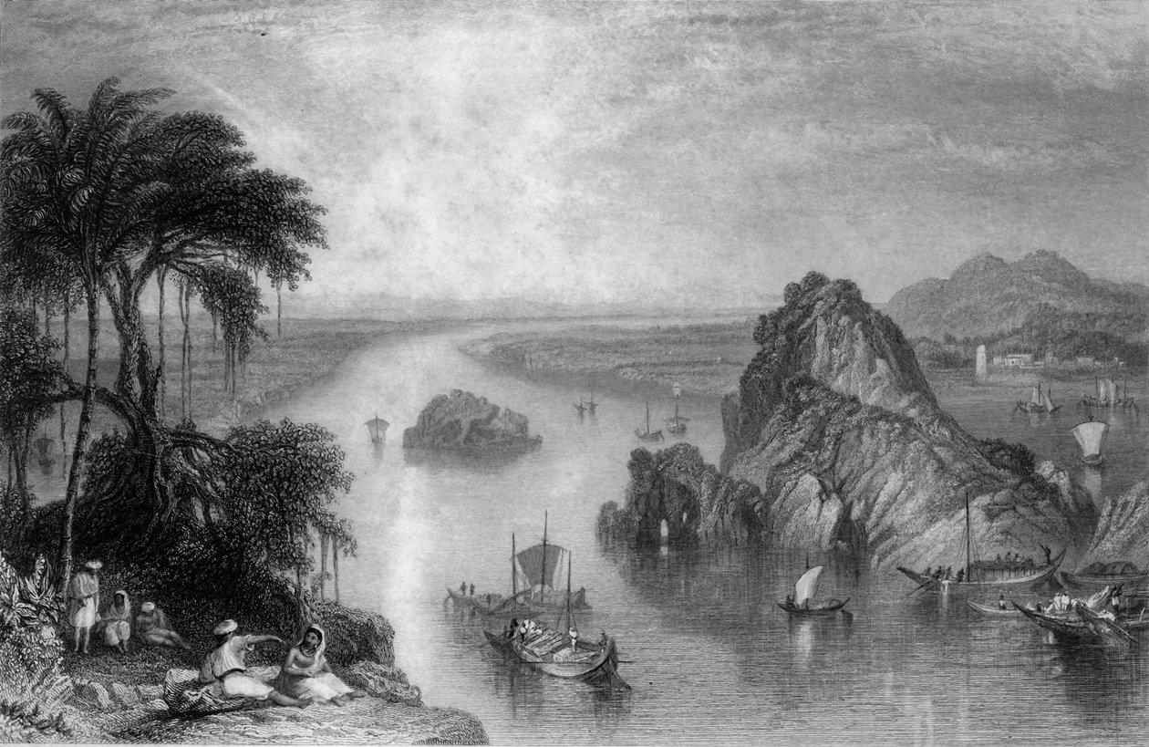 „Skály v Colgongu na Ganze“, 1838. od George Francis White